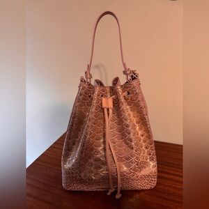 Brahmin Pink Bucket Bag